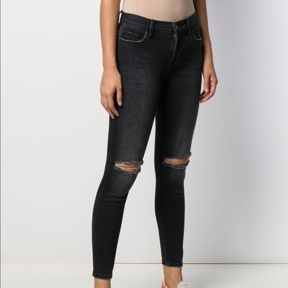 Current Elliot size 25 black the stiletto skinny jeans